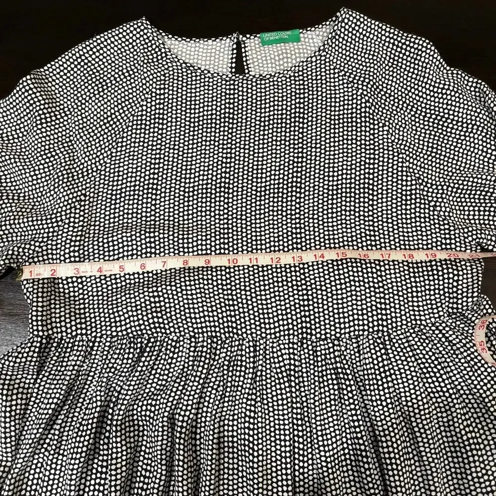 United Colors of Benetton Oversized Lagenlook Cottagecore Smock Dress- Size M - Picture 6 of 7